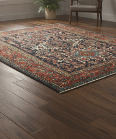 5′ x 7′ Red Fine Hand-Knotted Persian Antique Karajeh Rug – Traditional Wool