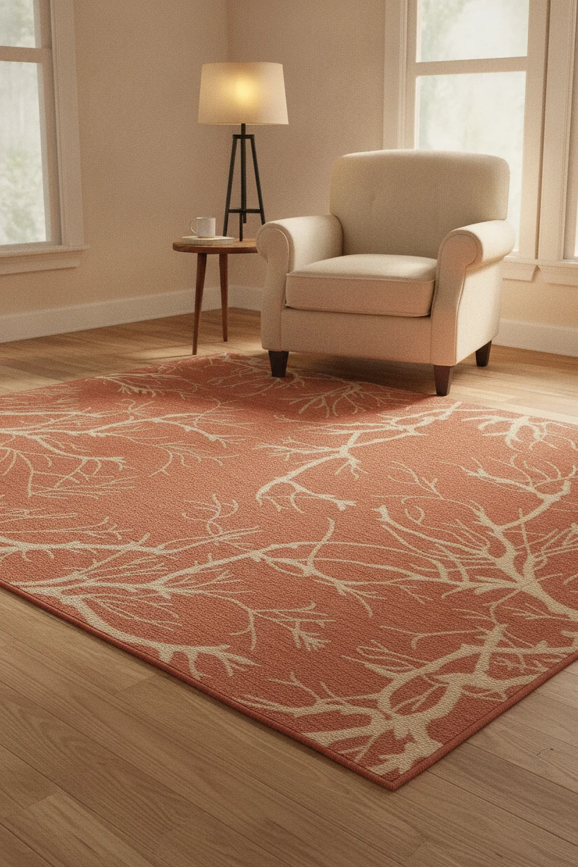 orange-ane-white-rug-in-room-second-angle-3 Orange ane white rug — in room second angle