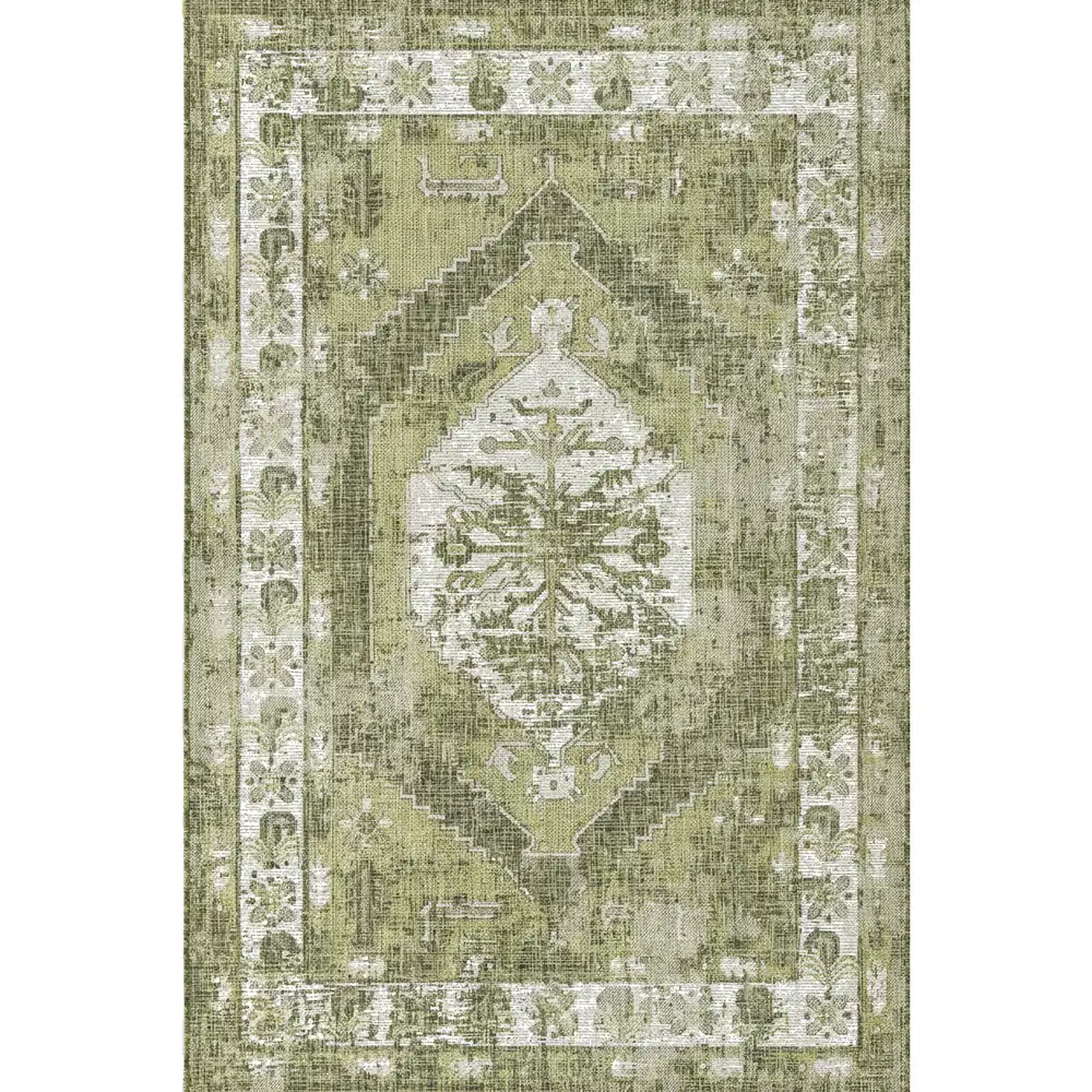 5' 3 x 8' Easy-Clean Traditional Indoor / Outdoor Rug — pattern detail