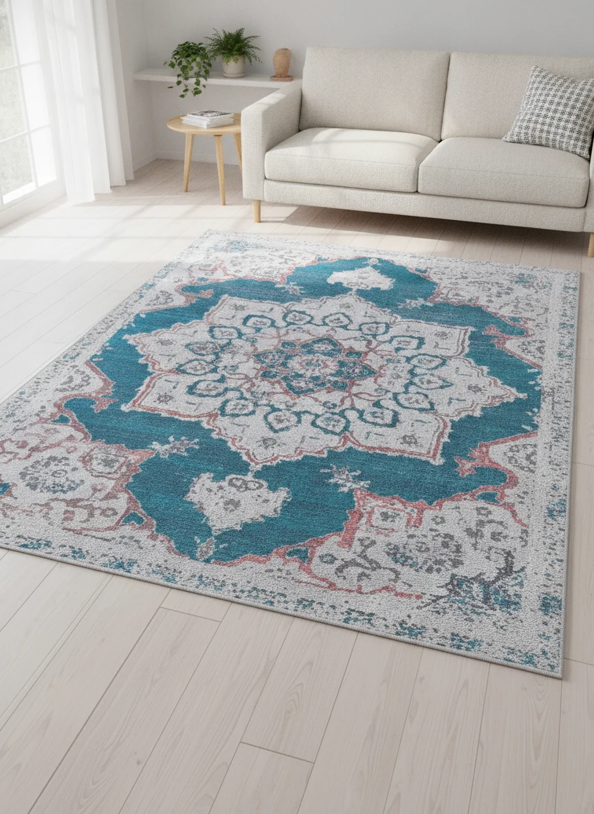 7' 10 x 11' Washable Francesca Rug — in room eye level