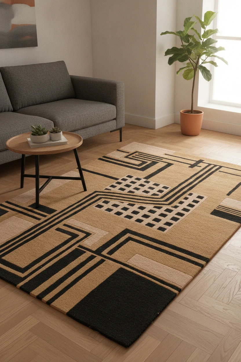 5' 1 x 7' 10 Luna Rug — in room
