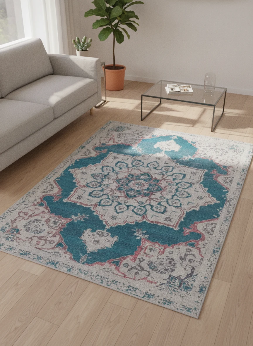 7' 10 x 11' Washable Francesca Rug — in room